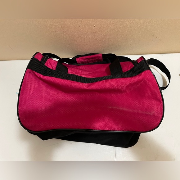 Adidas Diablo Duffel Bag Pink Black Logo Gym Workout Tote Sport Duffle Weekender - Picture 5 of 12
